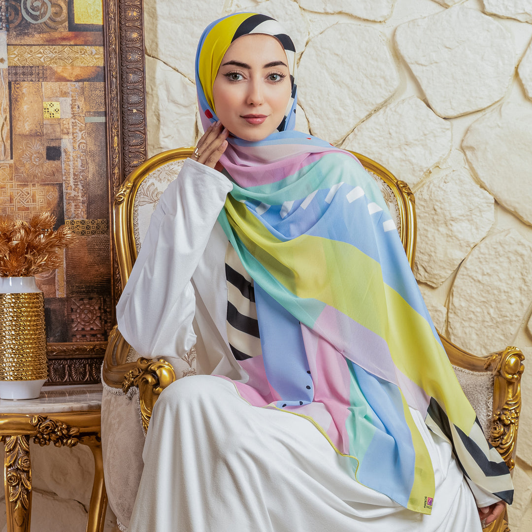 شيلة شيفون - مطبوع