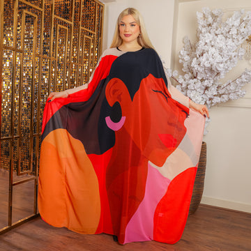 Dubai Chiffon Jalabiya- Printed