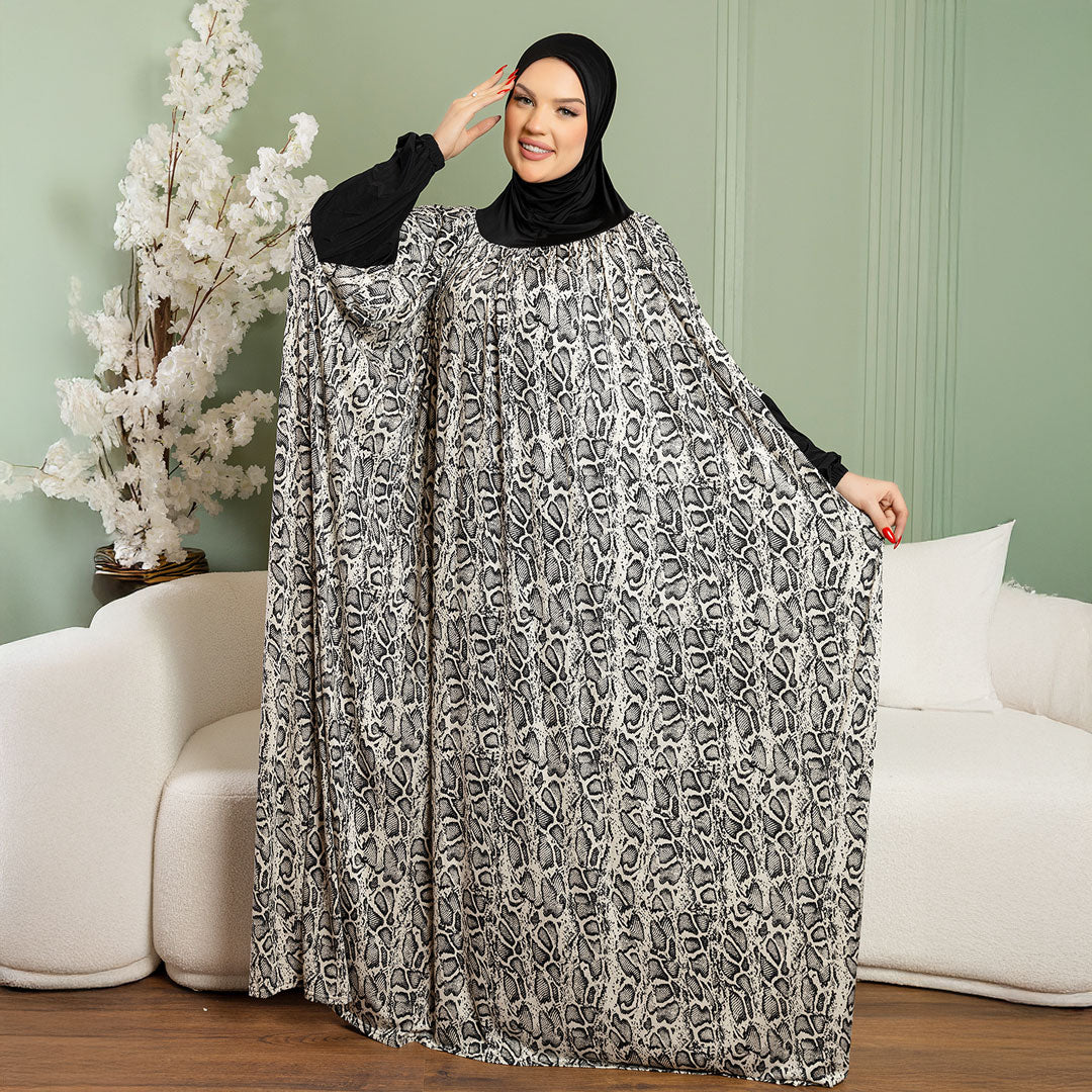 ثوب صلاة چيرسيه كويتي- عملي مع غطاء الرأس
