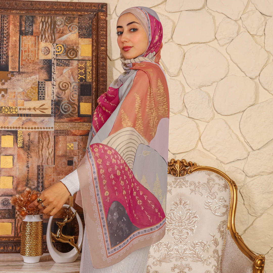 Chiffon Scarf -Printed