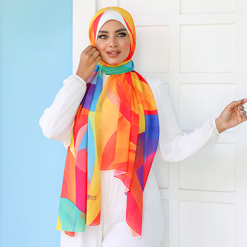 شيلة شيفون - مطبوع