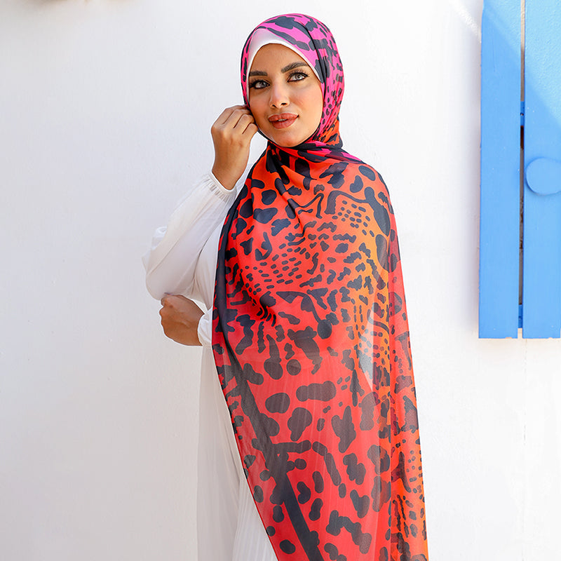 شيلة شيفون - مطبوع
