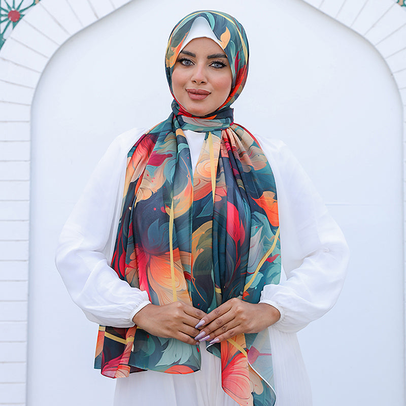 شيلة شيفون - مطبوع