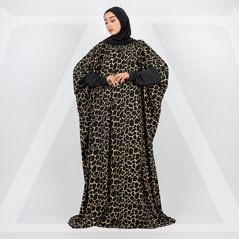 ثوب صلاة كريب كويتي عملي مع غطاء الرأس